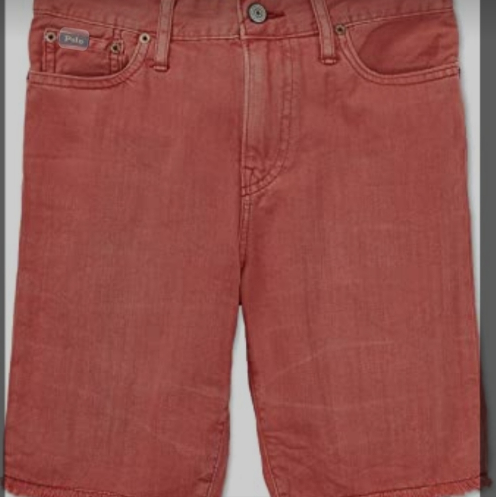 Polo Ralph Lauren Big Boys Cotton Denim Cutoff Shorts - Finn Wash Red